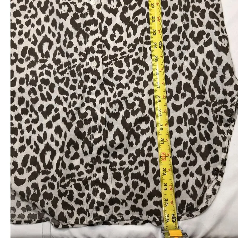J.Crew Leopard Print Swim Cover-Up Dress Size Small Sheer NWT
